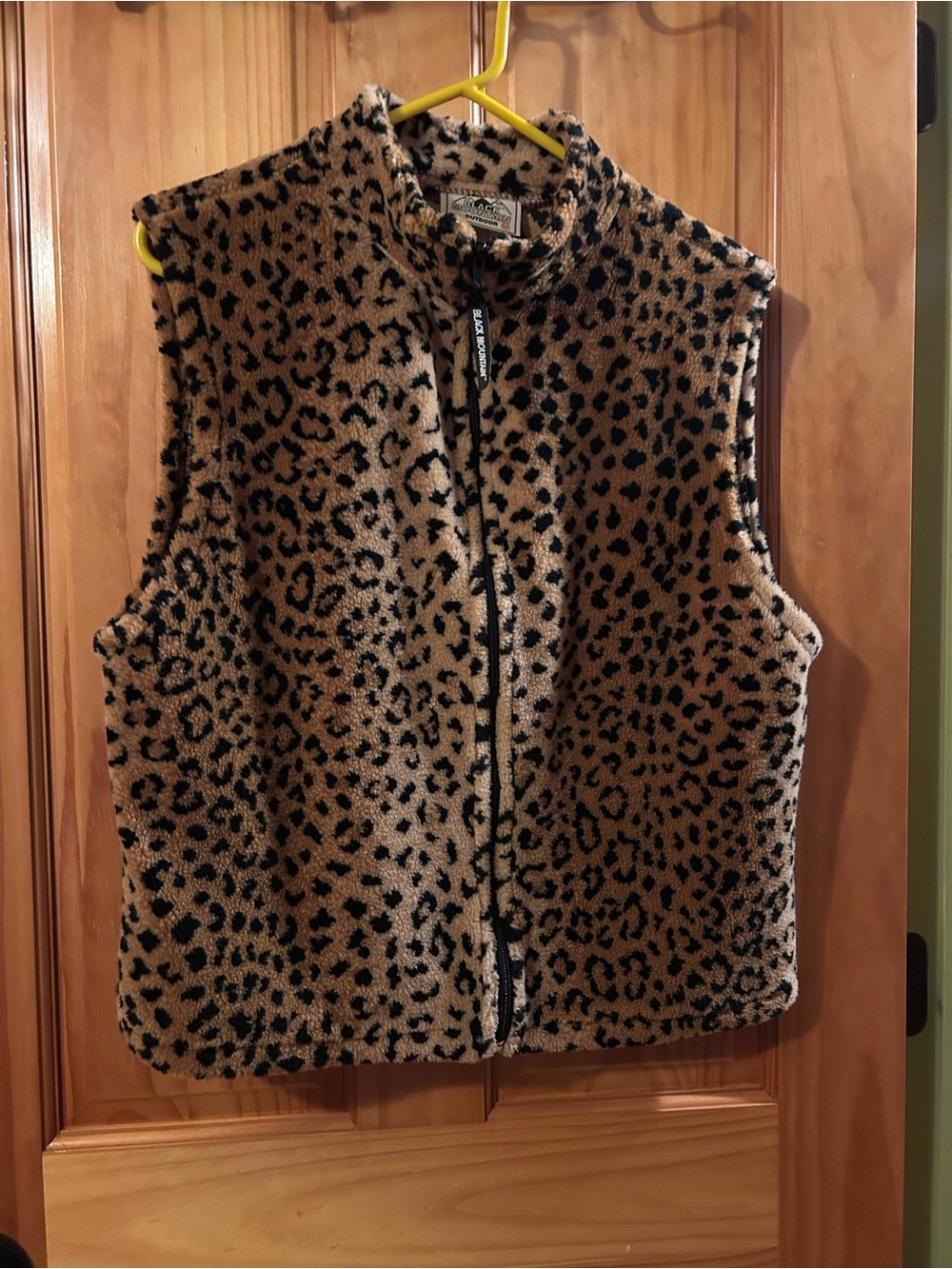 Black Mountain Outdoor Leopard Print Fleece Zip Pullover